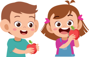 kids eat apples olm